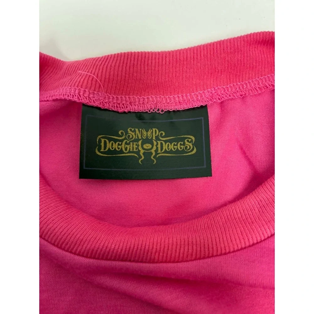 Snoop Doggie Doggs Pink Pet T Shirt Large SD Logo Dog Tee Cute Graphic Shirt